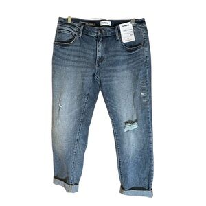 Sonoma Girlfriend Mid Rise Distressed Jeans Women’s 6R Relaxed‎ Fit Cuffed NWT